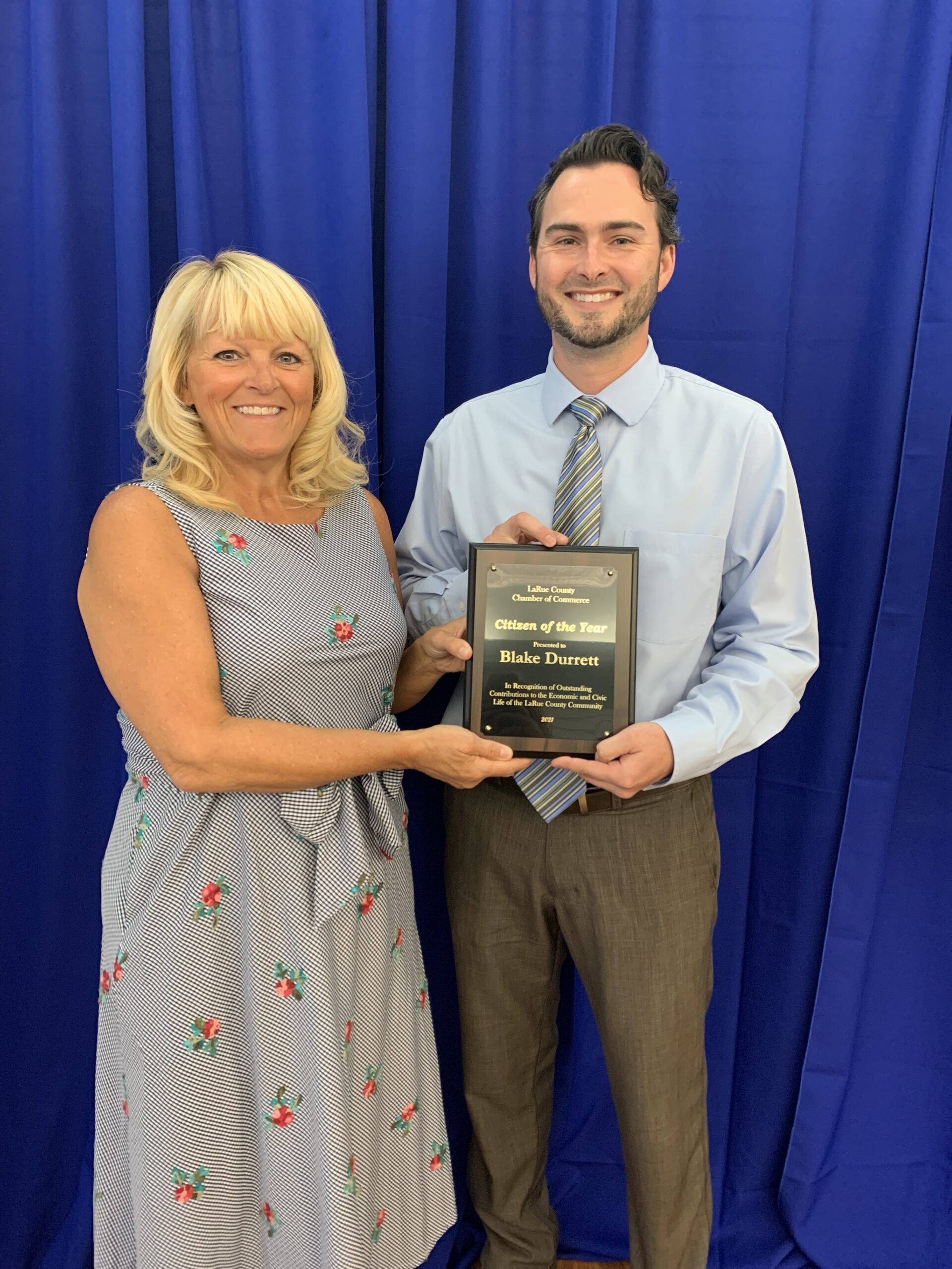 2021 Citizen of the year-Blake Durrett - LaRue County Chamber of Commerce